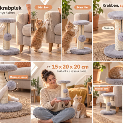 infographic opus55 rasteroverzicht grid_v1.png - Cheqo® Kleine Krabpaal voor Katten en Kittens