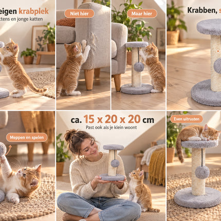 infographic opus55 rasteroverzicht grid_v2.png - Cheqo® Kleine Krabpaal voor Katten en Kittens
