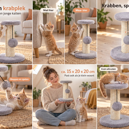 infographic opus55 rasteroverzicht grid_v3.png - Cheqo® Kleine Krabpaal voor Katten en Kittens