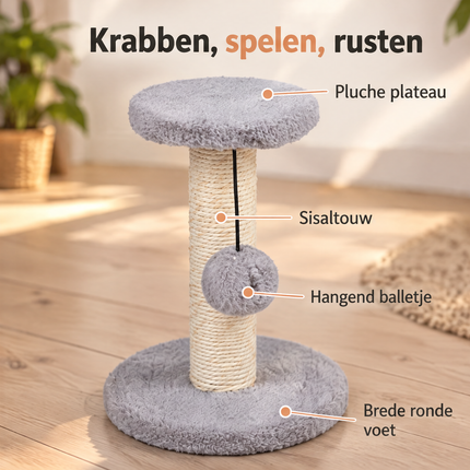 infographic opus55 niet geselecteerd (vervangen door nieuw raster) - Cheqo® Kleine Krabpaal voor Katten en Kittens