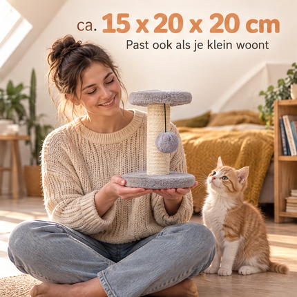 infographic opus55 niet geselecteerd (vervangen door nieuw raster) - Cheqo® Kleine Krabpaal voor Katten en Kittens
