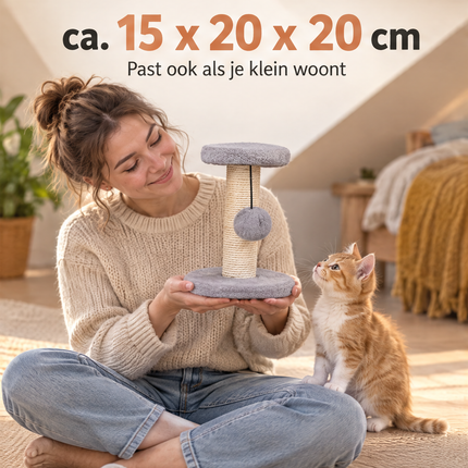 infographic opus55 niet geselecteerd (vervangen door nieuw raster) - Cheqo® Kleine Krabpaal voor Katten en Kittens