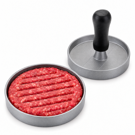 infographic opus55 hoofdafbeelding - Cheqo® Hamburgerpers met Anti-aanbaklaag
