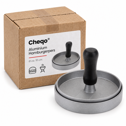 infographic opus55 verpakking - Cheqo® Hamburgerpers met Anti-aanbaklaag