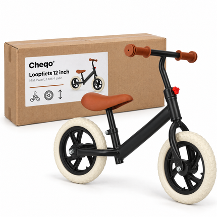 infographic opus55 verpakking - Cheqo® Loopfiets Mat Zwart