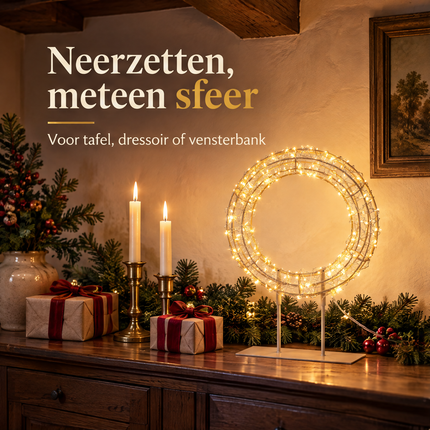 infographic opus55 infographic 1 - Cheqo® Verlichte Kerstkrans op Standaard 40 cm Hoog