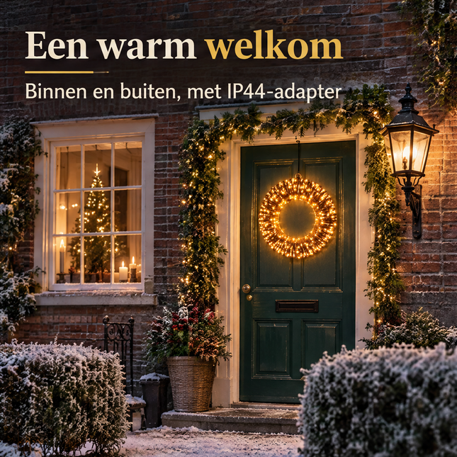 infographic opus55 infographic 1 - Cheqo® Verlichte Kerstkrans 40 cm Bruin Rattan Look