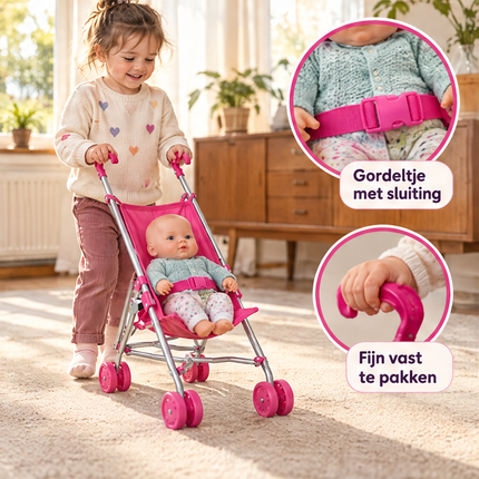 infographic opus55 infographic 5 - Cheqo® Poppenbuggy Roze