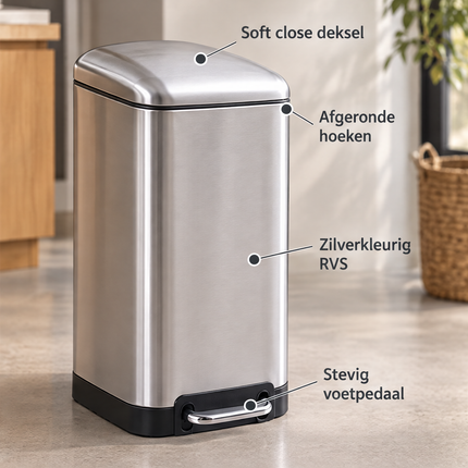 infographic opus55 infographic 3 - Cheqo® Pedaalemmer 20 Liter RVS Soft Close