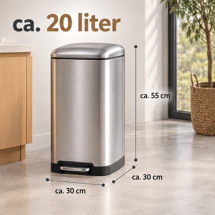 infographic opus55 infographic 4 - Cheqo® Pedaalemmer 20 Liter RVS Soft Close