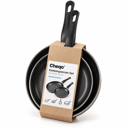 infographic opus55 verpakking - Cheqo® Koekenpannen Set van 2
