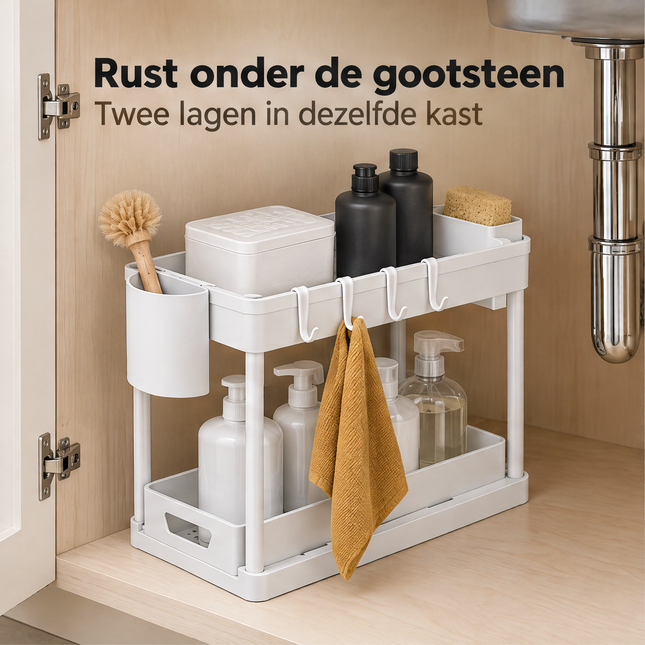 infographic opus55 infographic 1 - Cheqo® Keukenkast Organizer Wit