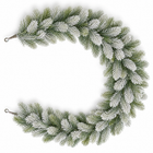 infographic opus55 hoofdafbeelding - Cheqo® Kerstslinger 180 cm met Sneeuw zonder Verlichting