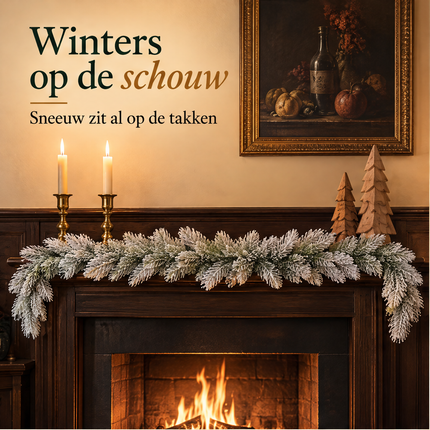 infographic opus55 infographic 1 - Cheqo® Kerstslinger 180 cm met Sneeuw zonder Verlichting