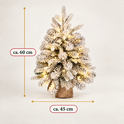 infographic opus55 infographic 5 - Cheqo® Mini Kerstboom 60 cm met Sneeuw en Verlichting Warm Wit