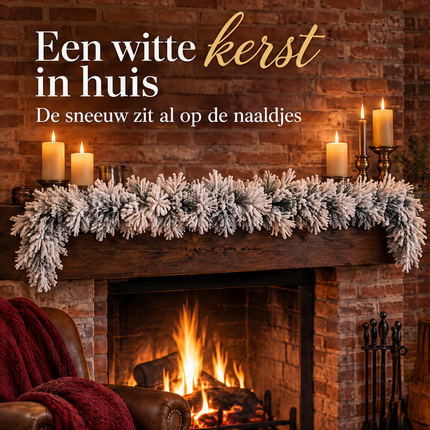 infographic opus55 infographic 1 - Cheqo® Kerstslinger 270 cm met Sneeuw zonder Verlichting