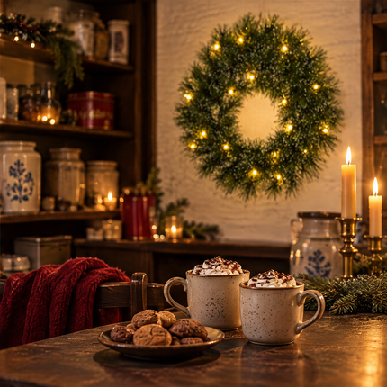 infographic opus55 infographic 6 - Cheqo® Kerstkrans 60 cm met Witte Naaldpuntjes en Verlichting Warm Wit
