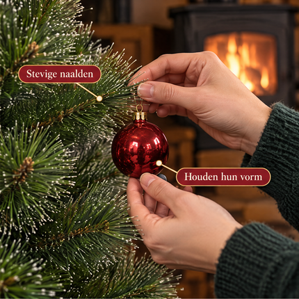 infographic opus55 infographic 3 - Cheqo® Mini Kerstboom 90 cm met Witte Naaldpuntjes zonder Verlichting