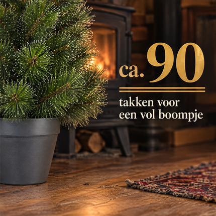 infographic opus55 infographic 5 - Cheqo® Mini Kerstboom 90 cm met Witte Naaldpuntjes zonder Verlichting