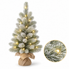 infographic opus55 hoofdafbeelding - Cheqo® Mini Kerstboom 60 cm met Sneeuw en Verlichting Warm Wit