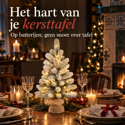 infographic opus55 infographic 1 - Cheqo® Mini Kerstboom 60 cm met Sneeuw en Verlichting Warm Wit