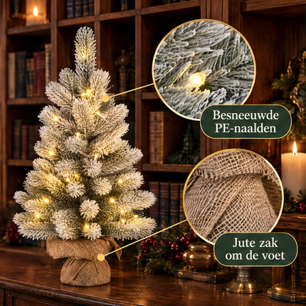 infographic opus55 infographic 2 - Cheqo® Mini Kerstboom 60 cm met Sneeuw en Verlichting Warm Wit