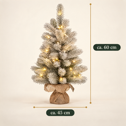 infographic opus55 infographic 5 - Cheqo® Mini Kerstboom 60 cm met Sneeuw en Verlichting Warm Wit