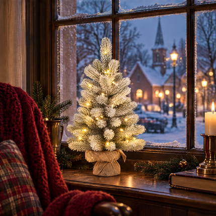 infographic opus55 infographic 6 - Cheqo® Mini Kerstboom 60 cm met Sneeuw en Verlichting Warm Wit
