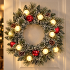 infographic opus55 hoofdafbeelding - Cheqo® Kerstkrans 45 cm met Sneeuw en Verlichting Warm Wit