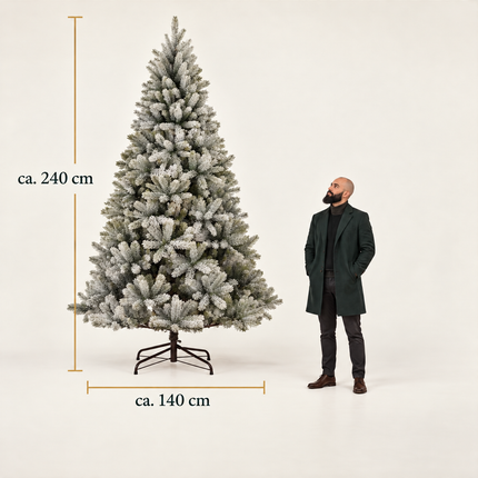 infographic opus55 infographic 4 - Cheqo® Kunstkerstboom 240 cm met Sneeuw zonder Verlichting