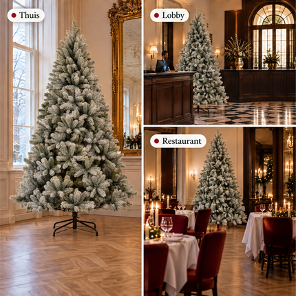 infographic opus55 infographic 5 - Cheqo® Kunstkerstboom 240 cm met Sneeuw zonder Verlichting