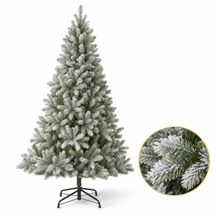 infographic opus55 hoofdafbeelding - Cheqo® Kunstkerstboom 120 cm Ø80 cm met Sneeuw zonder Verlichting