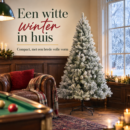 infographic opus55 infographic 1 - Cheqo® Kunstkerstboom 120 cm Ø80 cm met Sneeuw zonder Verlichting