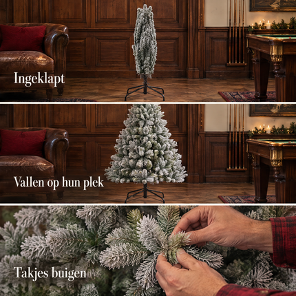infographic opus55 infographic 3 - Cheqo® Kunstkerstboom 120 cm Ø80 cm met Sneeuw zonder Verlichting