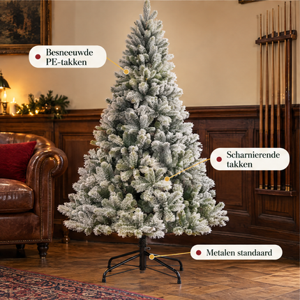 infographic opus55 infographic 4 - Cheqo® Kunstkerstboom 120 cm Ø80 cm met Sneeuw zonder Verlichting