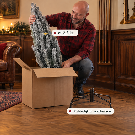 infographic opus55 infographic 6 - Cheqo® Kunstkerstboom 120 cm Ø80 cm met Sneeuw zonder Verlichting