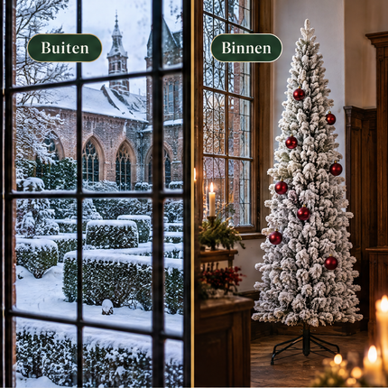 infographic opus55 infographic 3 - Cheqo® Kunstkerstboom 230 cm met Sneeuw zonder Verlichting