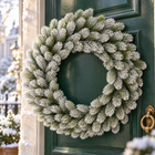 infographic opus55 hoofdafbeelding - Cheqo® Kerstkrans 60 cm Licht Besneeuwd zonder Verlichting