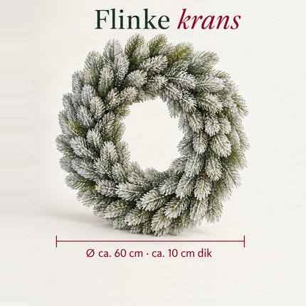 infographic opus55 infographic 2 - Cheqo® Kerstkrans 60 cm Licht Besneeuwd zonder Verlichting
