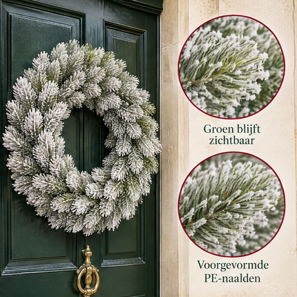 infographic opus55 infographic 3 - Cheqo® Kerstkrans 60 cm Licht Besneeuwd zonder Verlichting