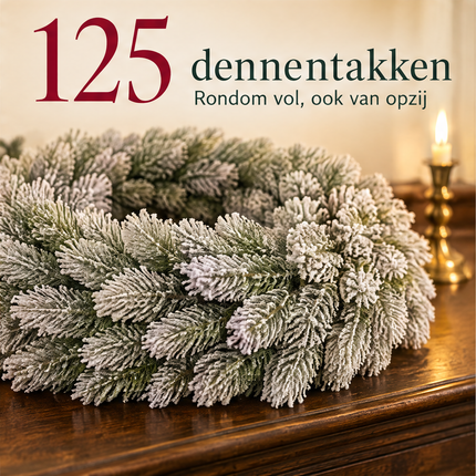 infographic opus55 infographic 5 - Cheqo® Kerstkrans 60 cm Licht Besneeuwd zonder Verlichting