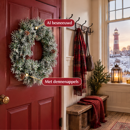 infographic opus55 infographic 1 - Cheqo® Kerstkrans 60 cm met Sneeuw zonder Verlichting