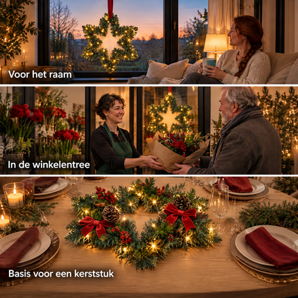 infographic opus55 infographic 6 - Cheqo® Kerstkrans 60 cm Ster met Verlichting Warm Wit