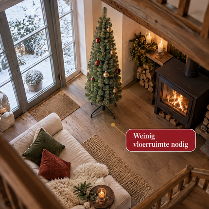 infographic opus55 infographic 2 - Cheqo® Kunstkerstboom 185 cm Ø55 cm zonder Verlichting