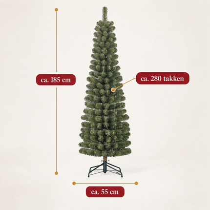 infographic opus55 infographic 5 - Cheqo® Kunstkerstboom 185 cm Ø55 cm zonder Verlichting