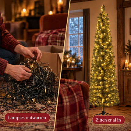 infographic opus55 infographic 3 - Cheqo® Kunstkerstboom 185 cm Ø55 cm met Verlichting Warm Wit