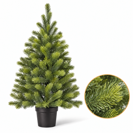 infographic opus55 hoofdafbeelding - Cheqo® Mini Kerstboom 90 cm zonder Verlichting