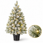 infographic opus55 hoofdafbeelding - Cheqo® Mini Kerstboom 90 cm met Sneeuw en Verlichting Warm Wit