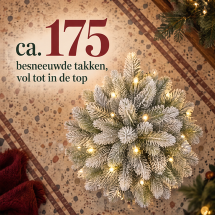 infographic opus55 infographic 3 - Cheqo® Mini Kerstboom 90 cm met Sneeuw en Verlichting Warm Wit