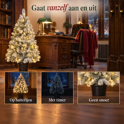 infographic opus55 infographic 5 - Cheqo® Mini Kerstboom 90 cm met Sneeuw en Verlichting Warm Wit